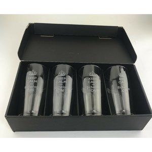 Keep Calm And Echelon On Set Of 4 Glasses Crop Pro